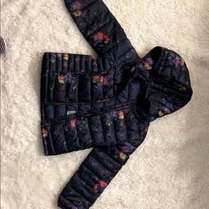 Girls navy blue jacket zis 4-5 almost new